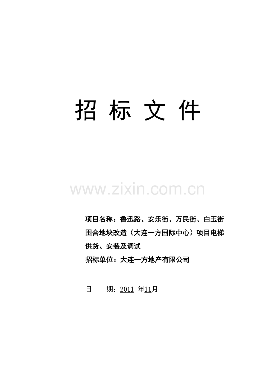 电梯招标文件(最终发标版).doc_第1页