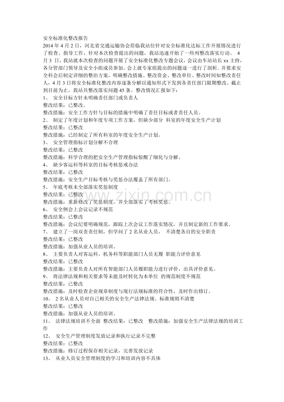 安全标准化整改报告.doc_第1页
