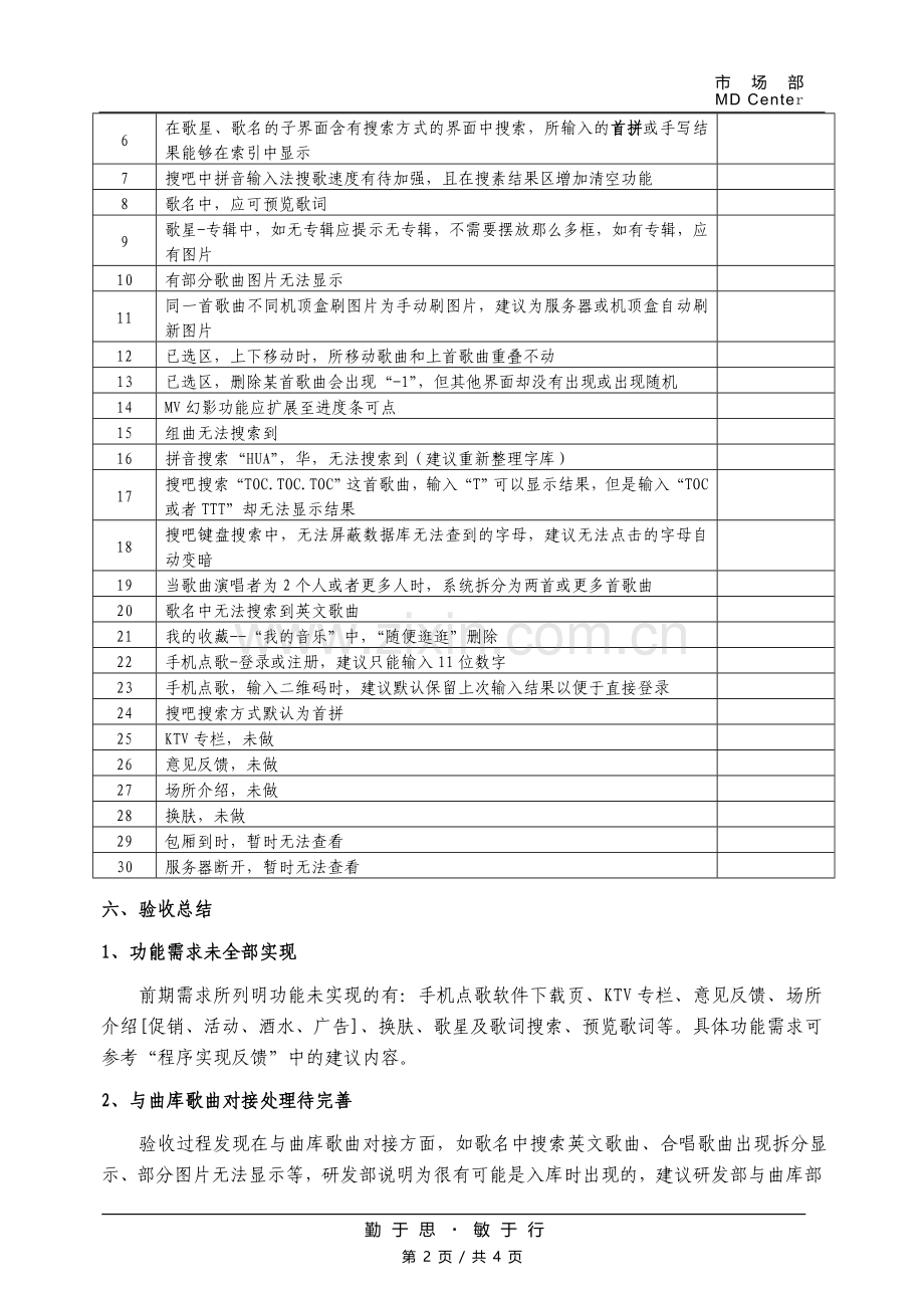 KTV点歌系统软件及服务器操作后台验收报告-市场部.doc_第2页