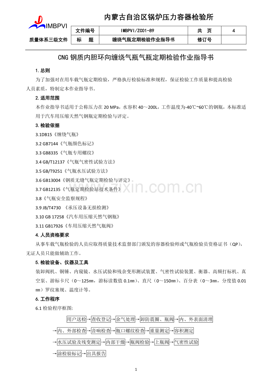 CNG气瓶检验作业指导书.doc_第1页