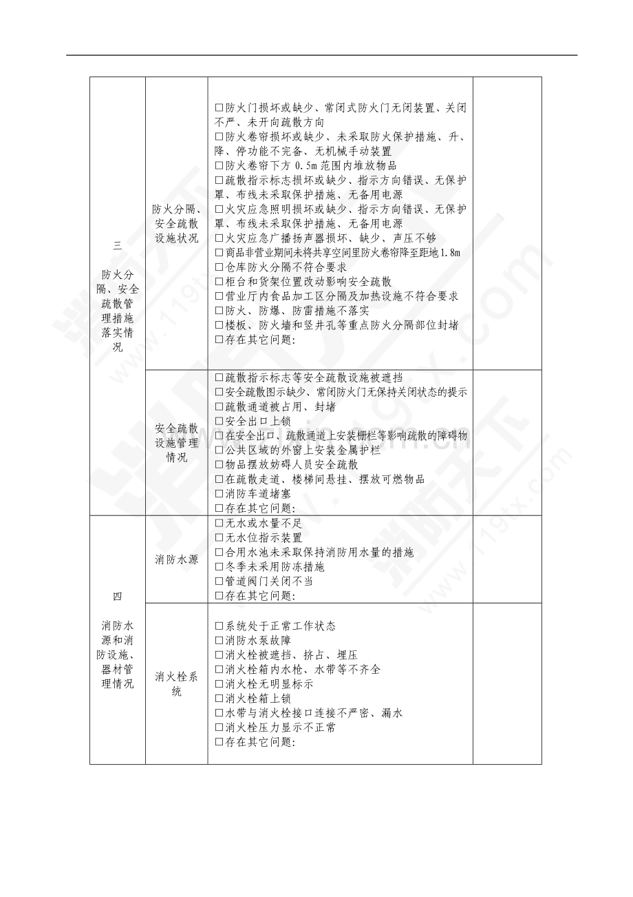 培训资料：消防安全检查记录表.doc_第2页