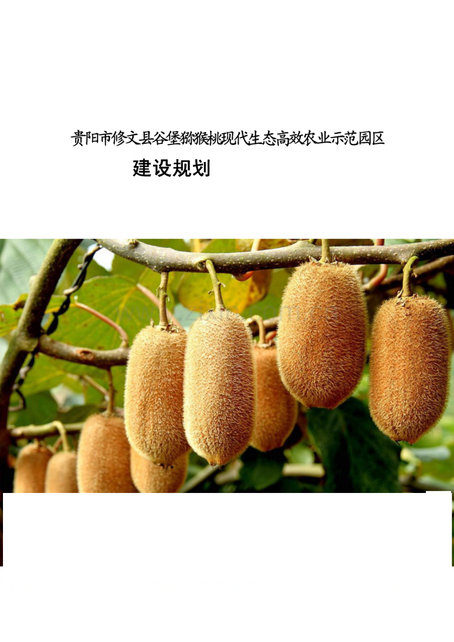 贵州省修文县猕猴桃果畜现代高效农业示范园区建设规划.pdf_第1页