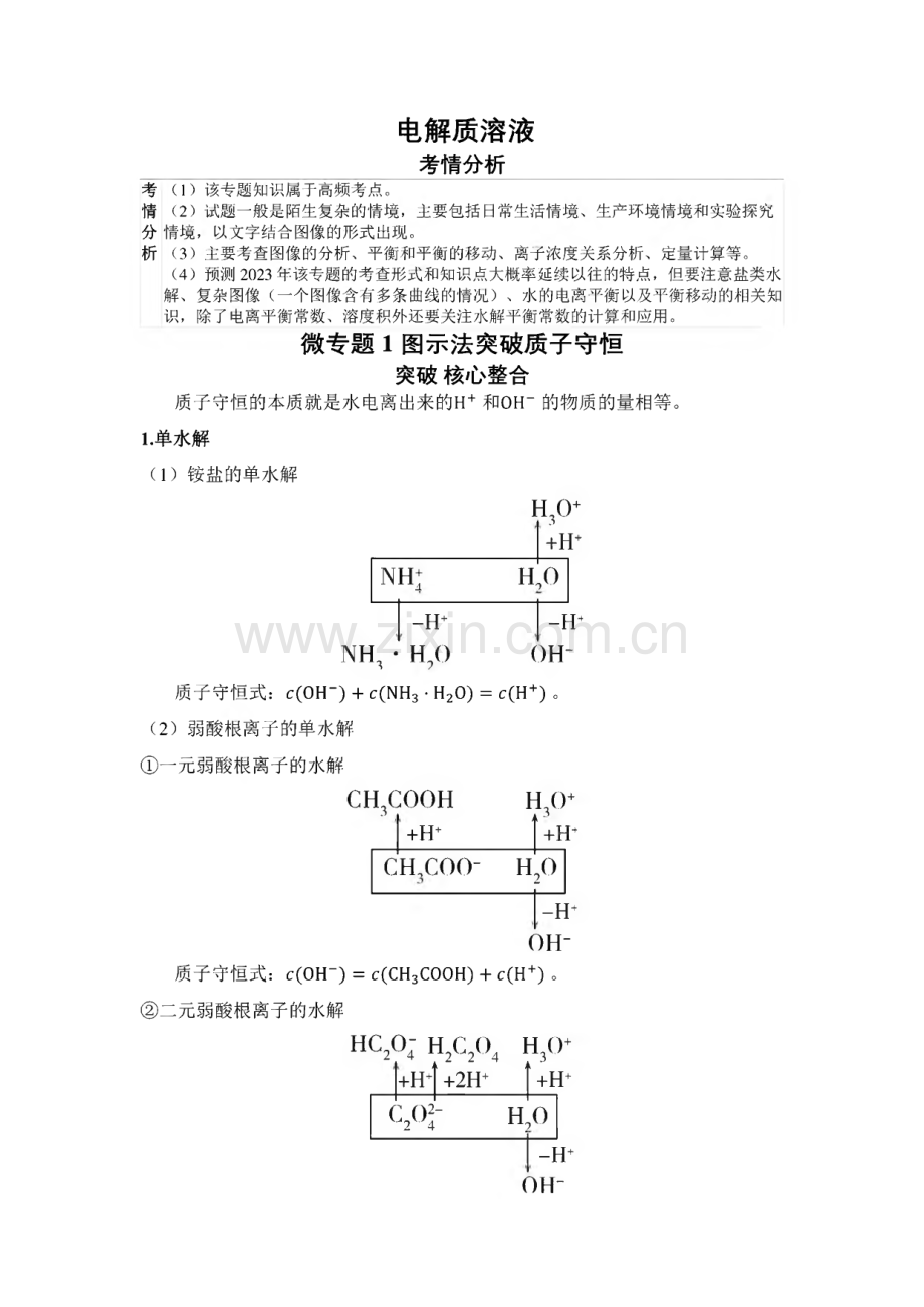 高考化学电解质溶液考情分析.pdf_第1页