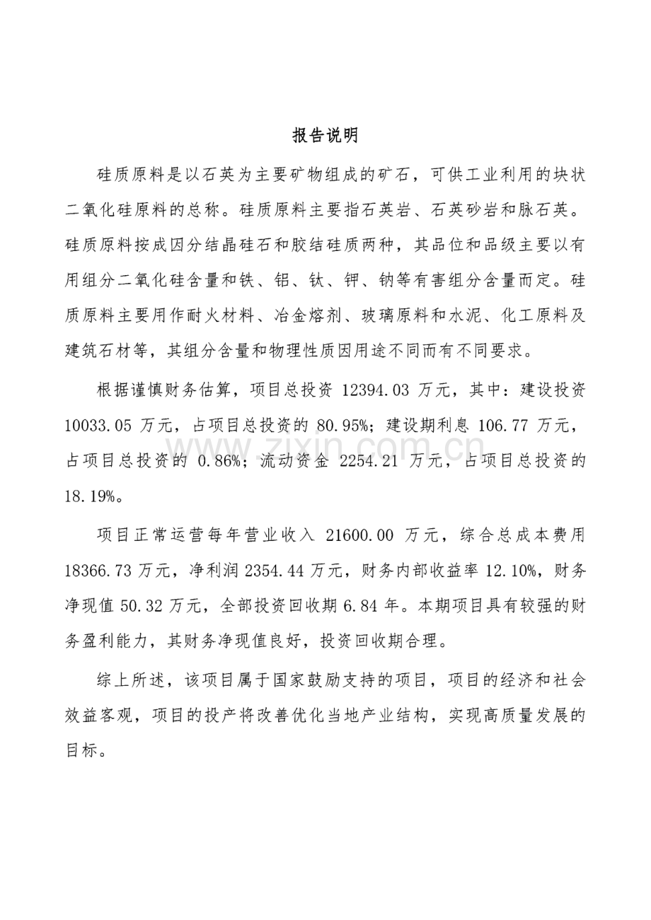 硅质原料项目商业计划书.pdf_第2页