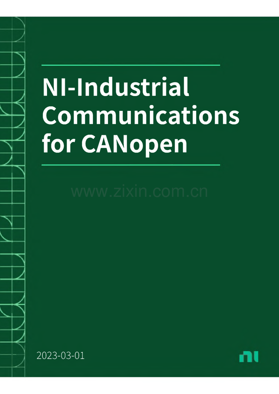 NI-Industrial Communications for CANopen帮助说明手册.pdf_第1页