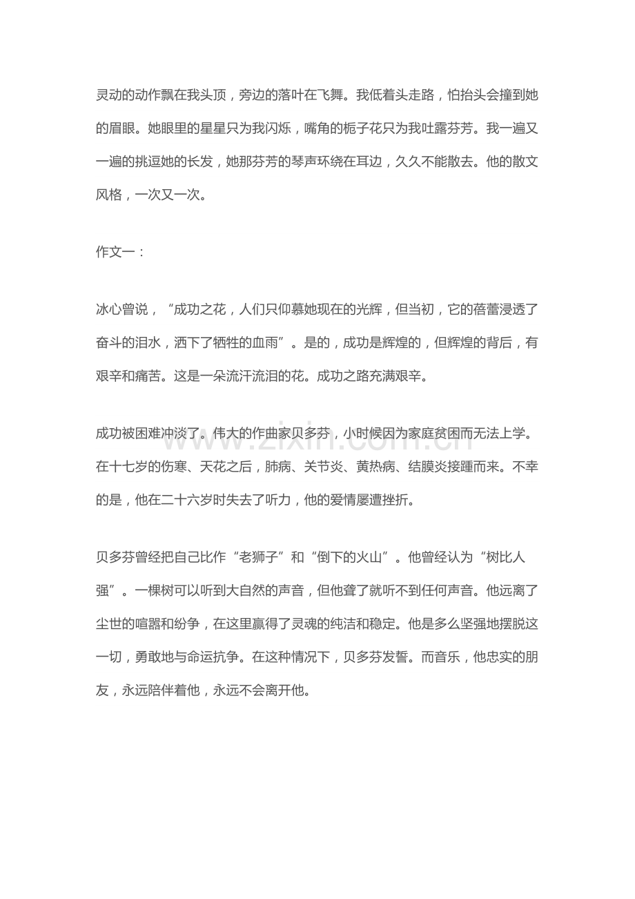 高中语文作文范文：学古筝克服挫折.docx_第2页