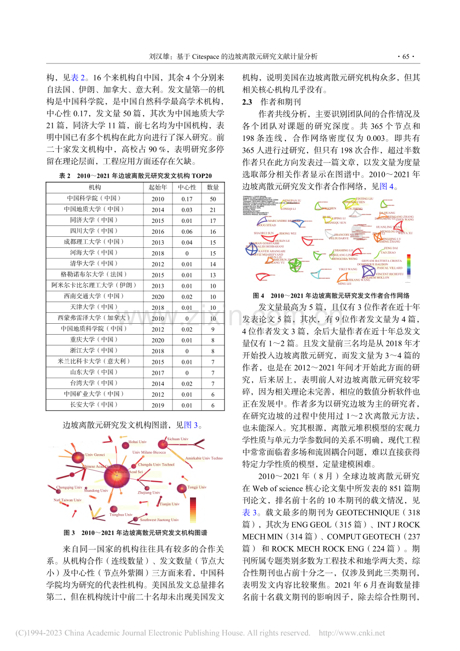 基于Citespace的边坡离散元研究文献计量分析_刘汉雄.pdf_第3页