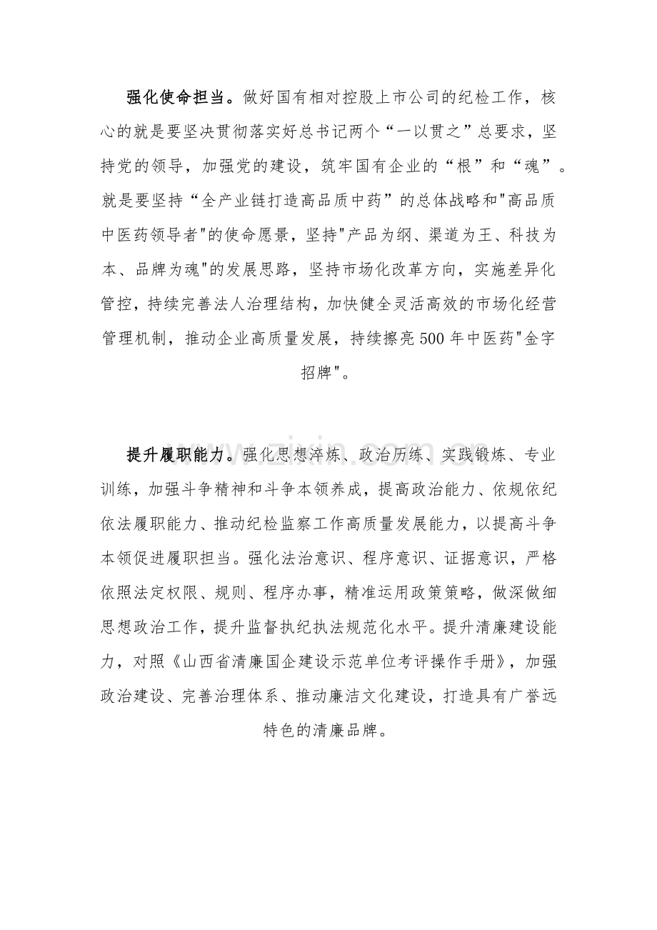 2023年队伍教育整顿纪检监察干部“牢记领袖嘱托永葆铁军本色”心得体会及经验交流研讨发言稿【两篇文】.docx_第2页