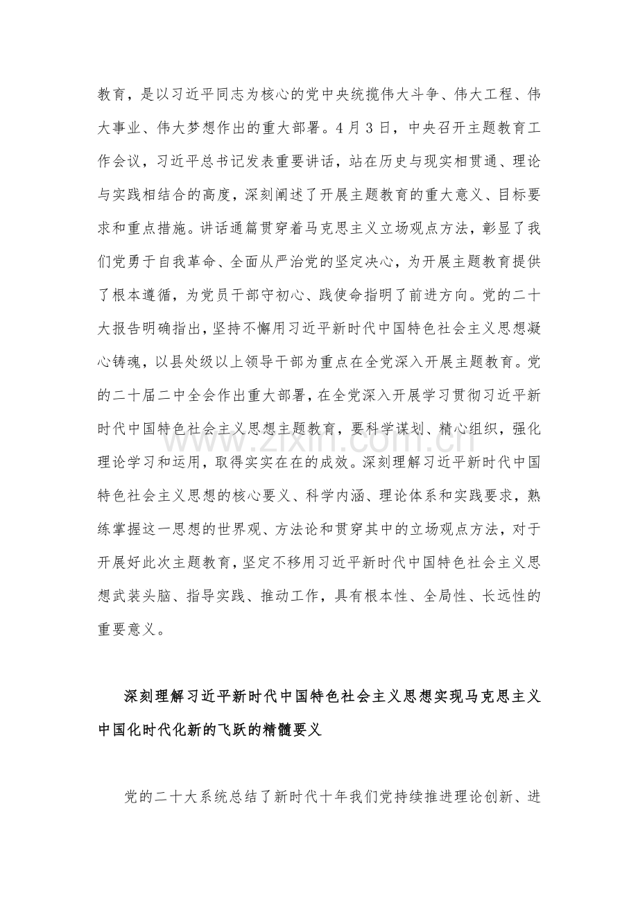 2023年主题教育专题党课讲稿及工作会议讲话提纲（共四篇）.docx_第2页