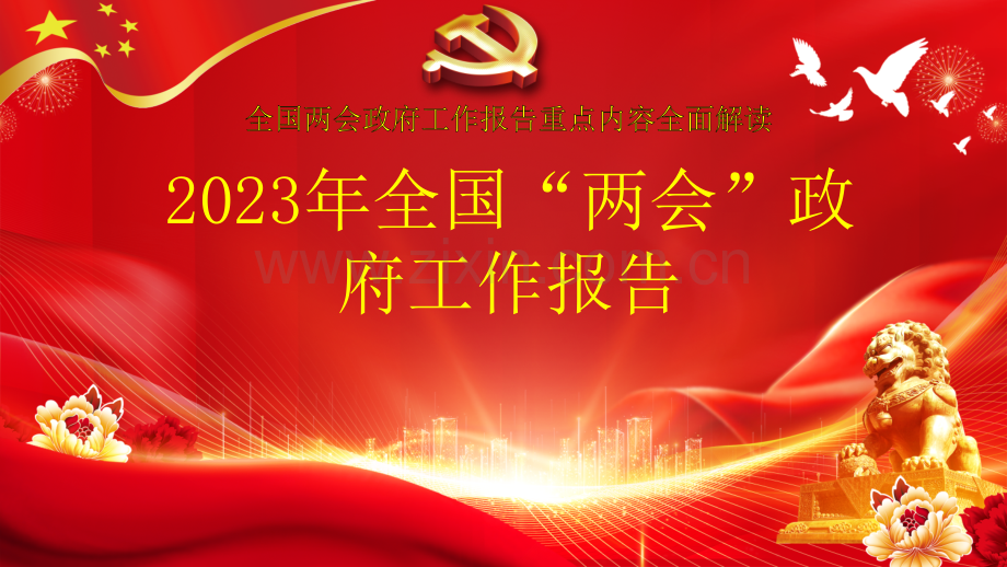 重点内容全面解读2023年全国“两会”政府工作报告ppt课件.pptx_第1页