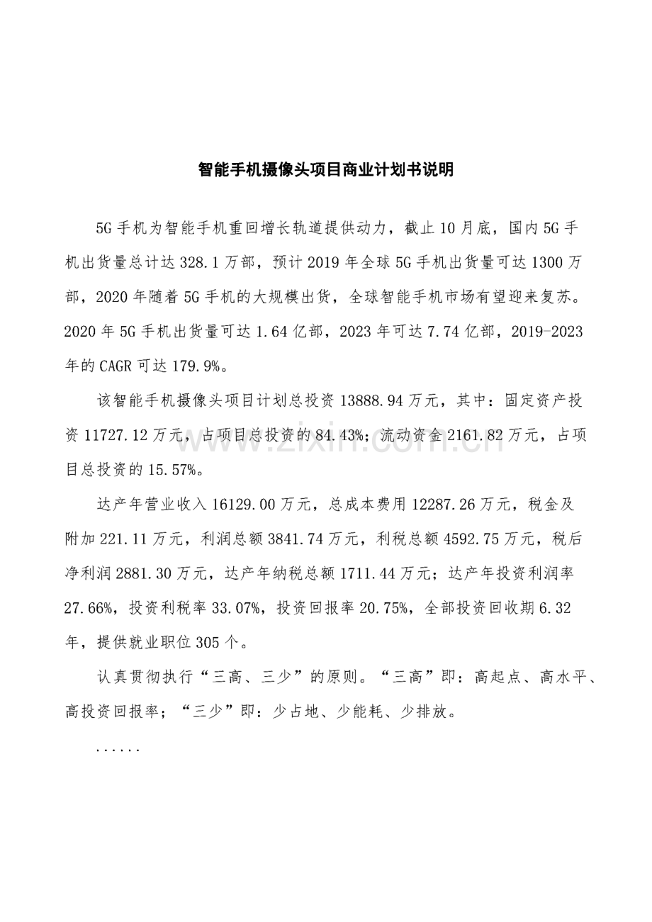 智能手机摄像头项目商业计划书.pdf_第2页