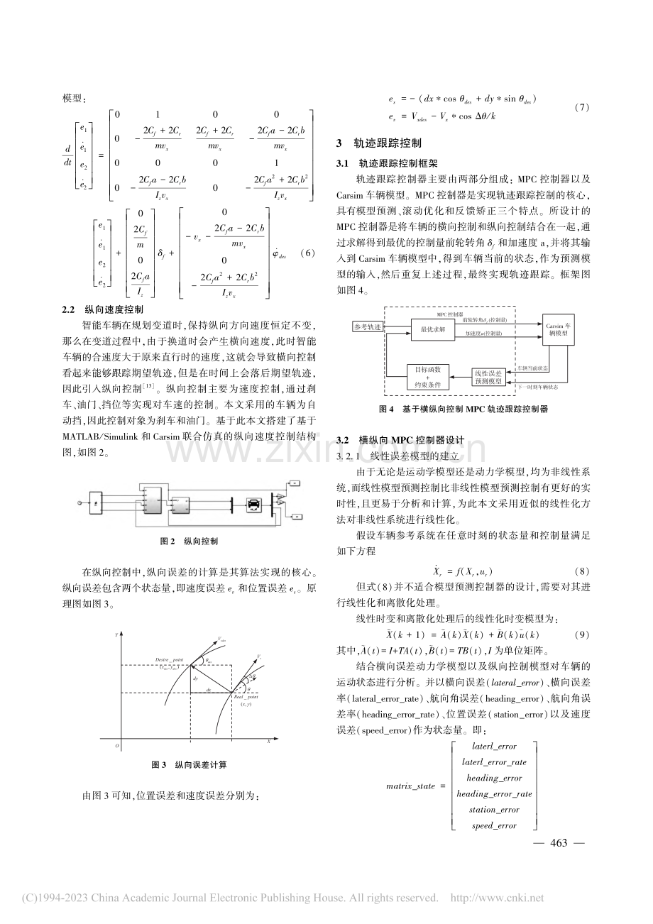 基于横纵向MPC的智能车换道控制算法_孙志伟.pdf_第3页
