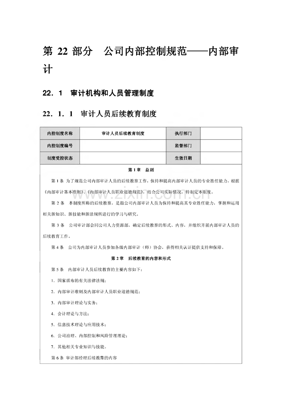 某公司内部控制规范-内部审计.pdf_第1页