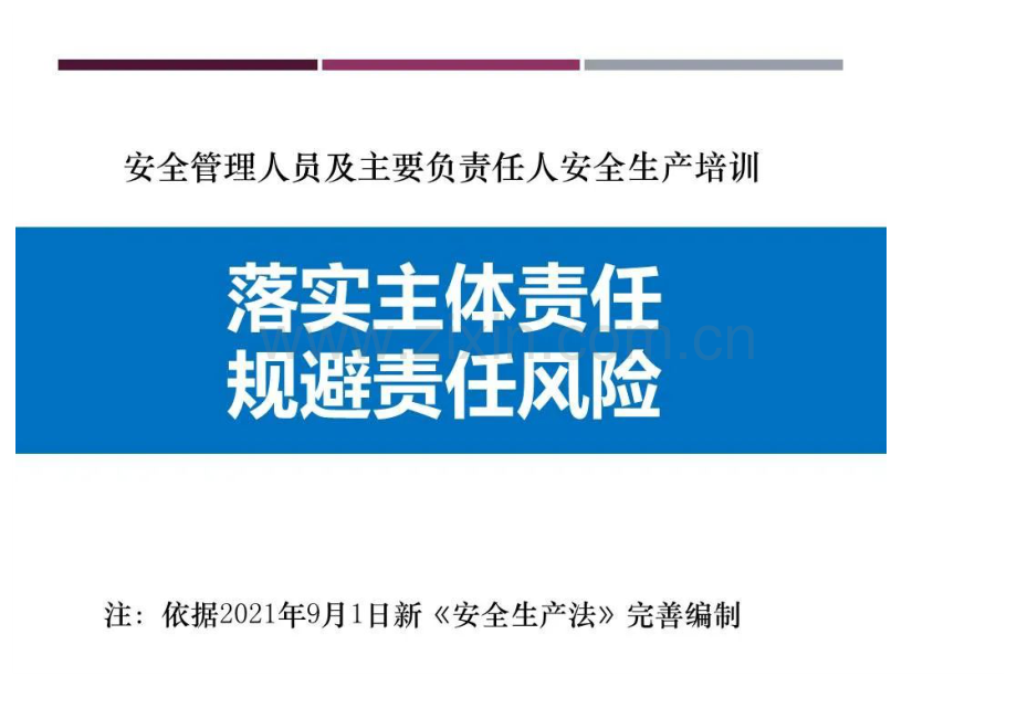 安全管理人员及主要负责人安全生产培训.docx_第1页