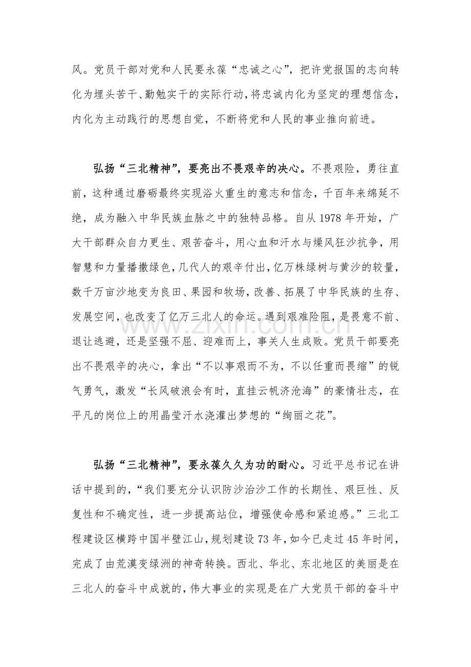2023年弘扬“三北精神”心得体会稿10篇汇编.docx_第2页