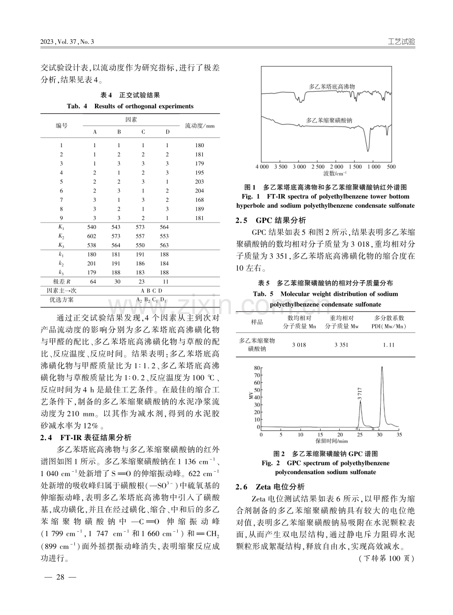 多乙苯塔底高沸磺化物的缩合研究_李健.pdf_第3页