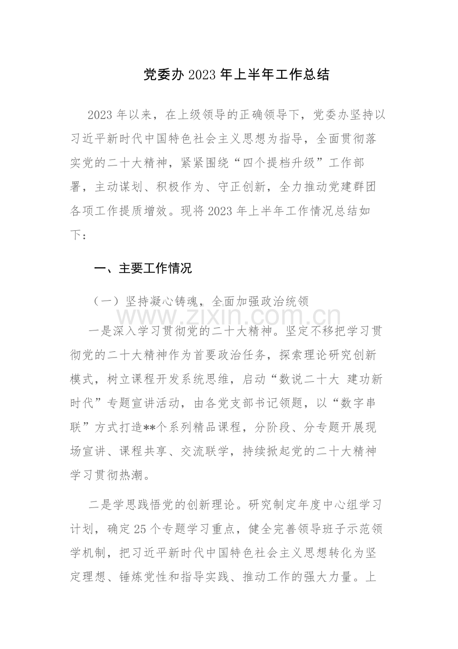 党委办2023年上半年工作总结和市局上半年作风建设工作总结.docx_第1页