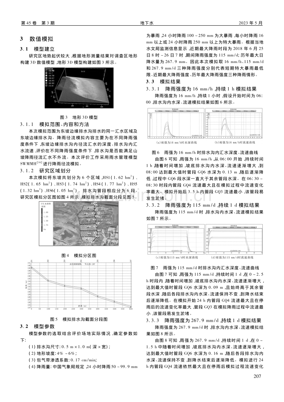 基于SWMMH雨水管理模型的降雨径流对排水沟影响分析_谢孔金.pdf_第3页