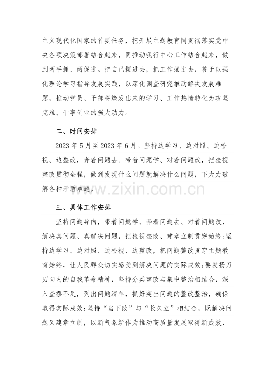 2023年主题教育工作中开展专项整治工作方案2篇范文.docx_第2页