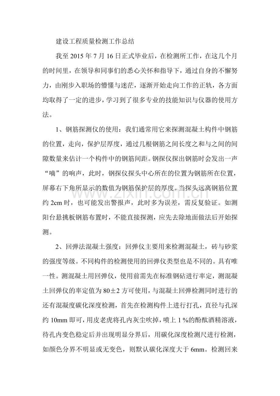 建设工程质量检测工作总结.doc_第1页