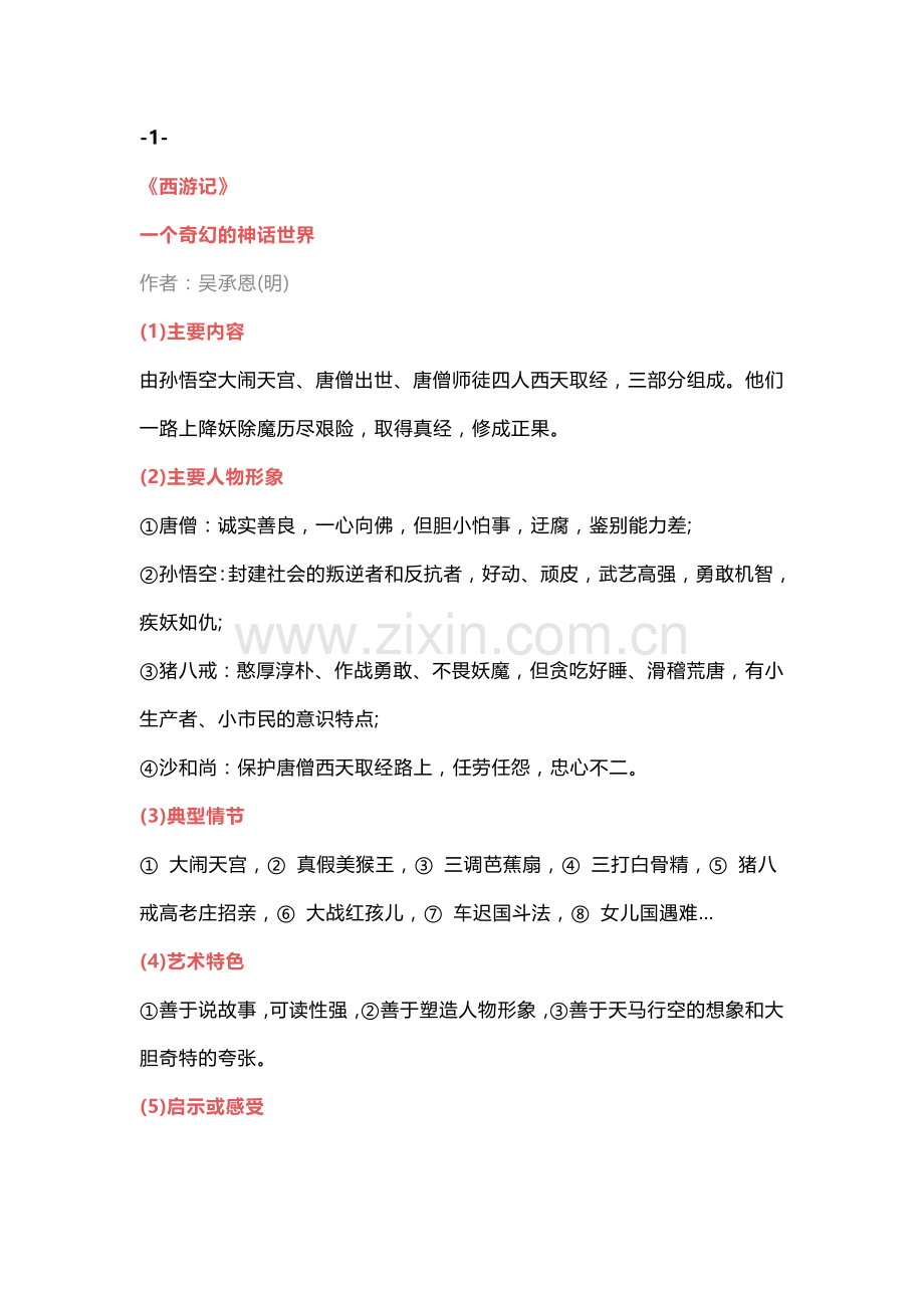 初中语文20本名著导读精华内容.docx_第1页
