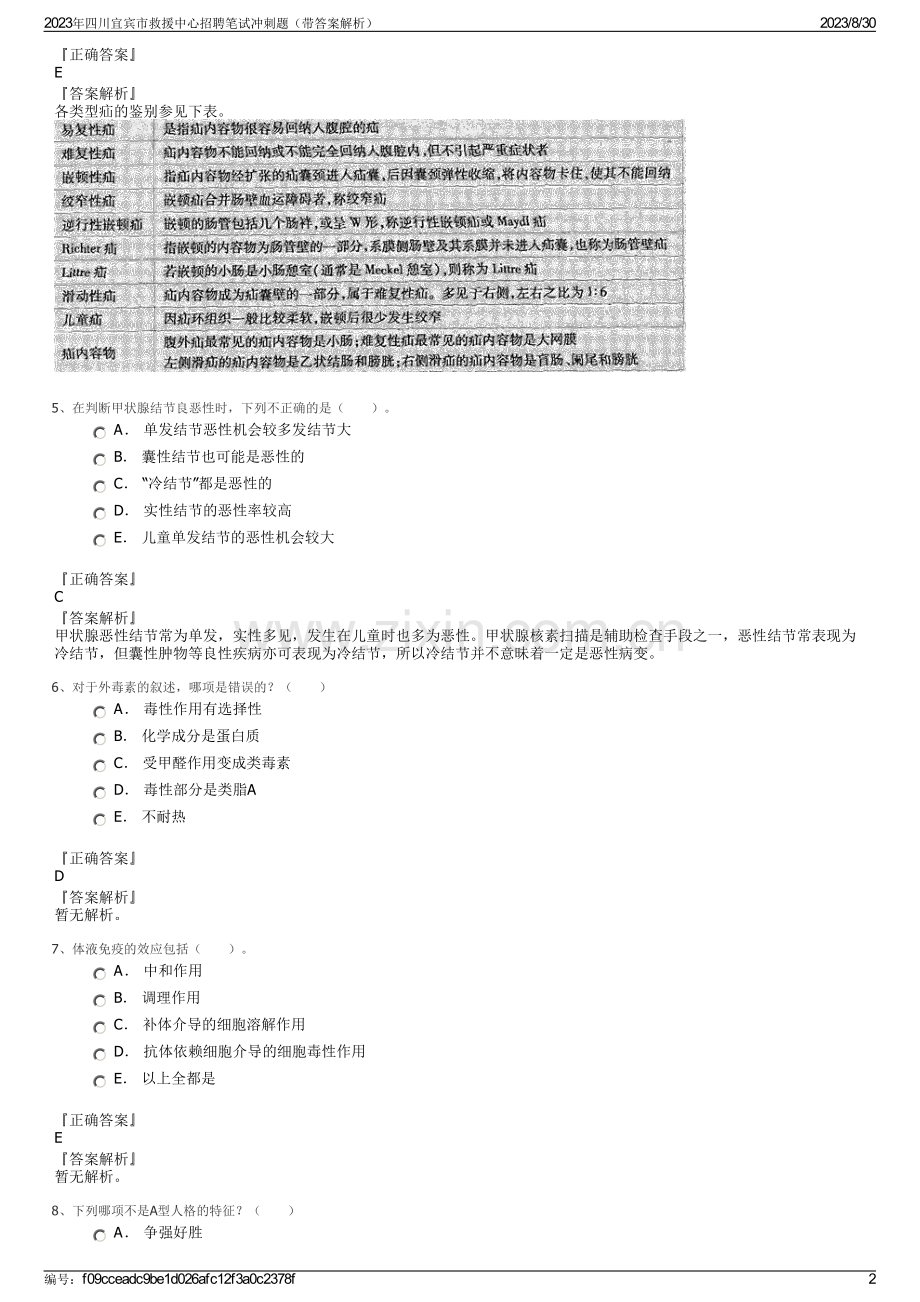2023年四川宜宾市救援中心招聘笔试冲刺题（带答案解析）.pdf_第2页