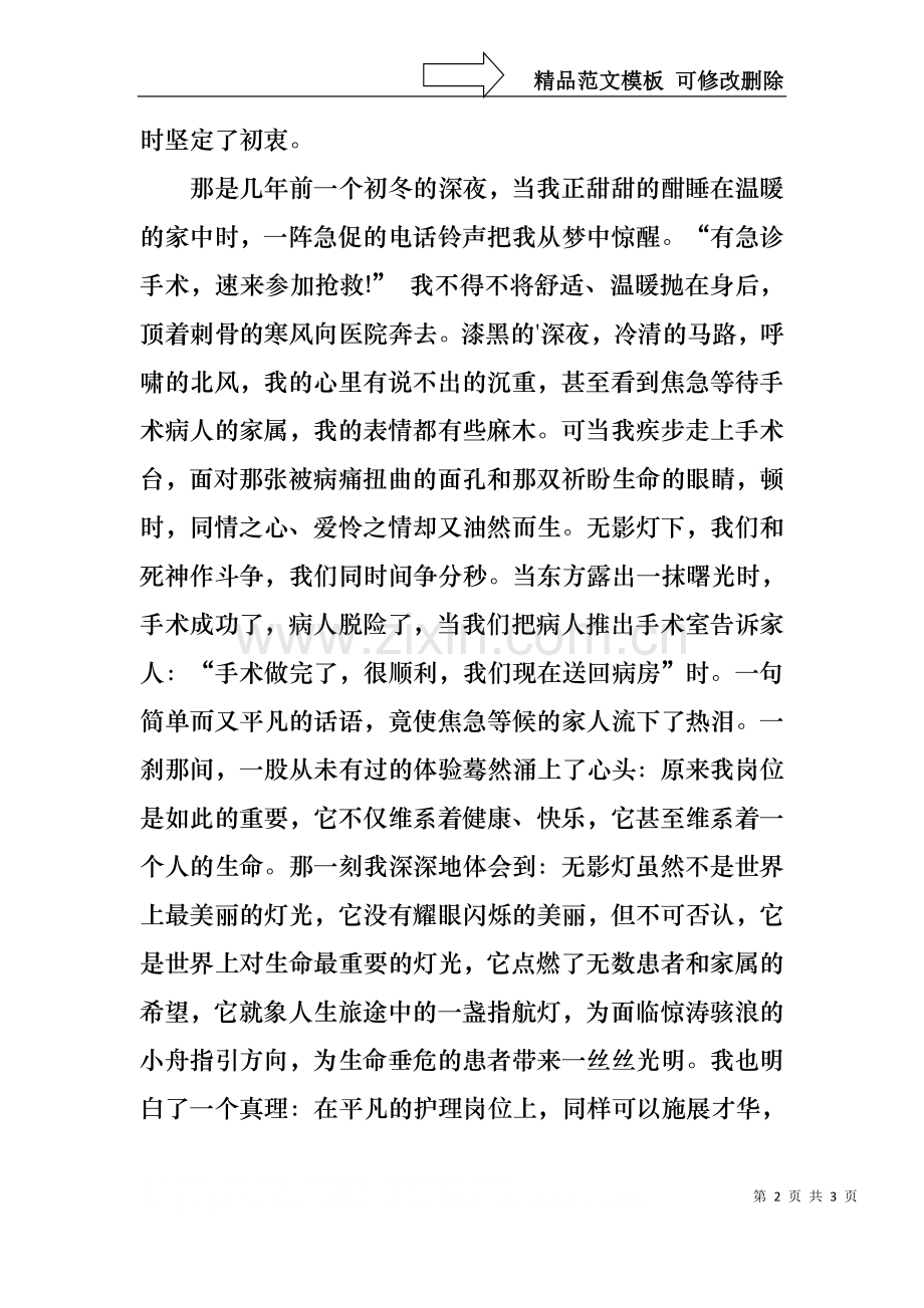三八妇女节优秀护士的演讲辞.docx_第2页