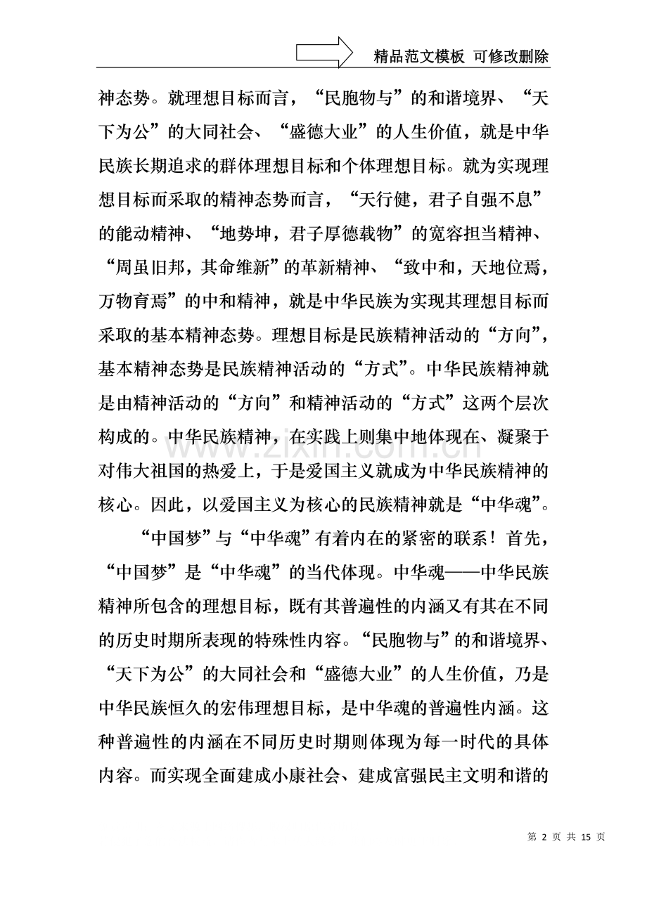 中华魂演讲稿范文锦集六篇1.docx_第2页