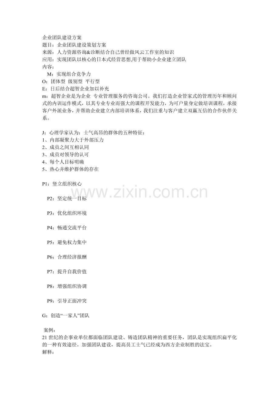 企业团队建设方案.doc_第1页