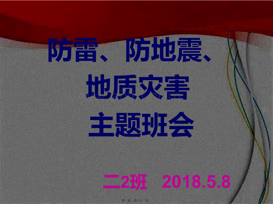 防自然灾害主题班会.ppt_第1页