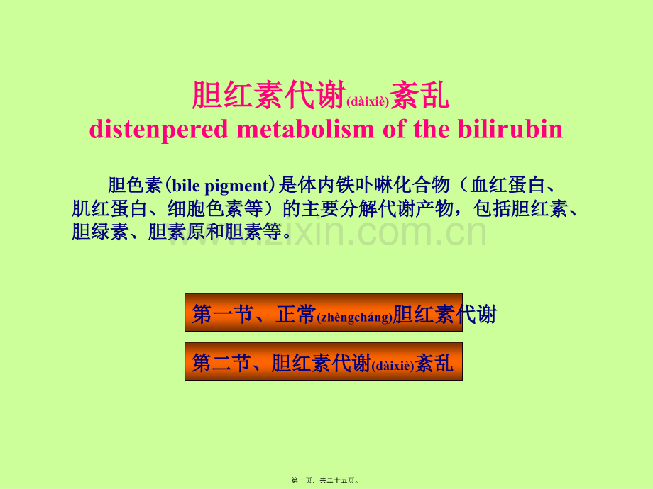 胆红素代谢紊乱.ppt_第1页