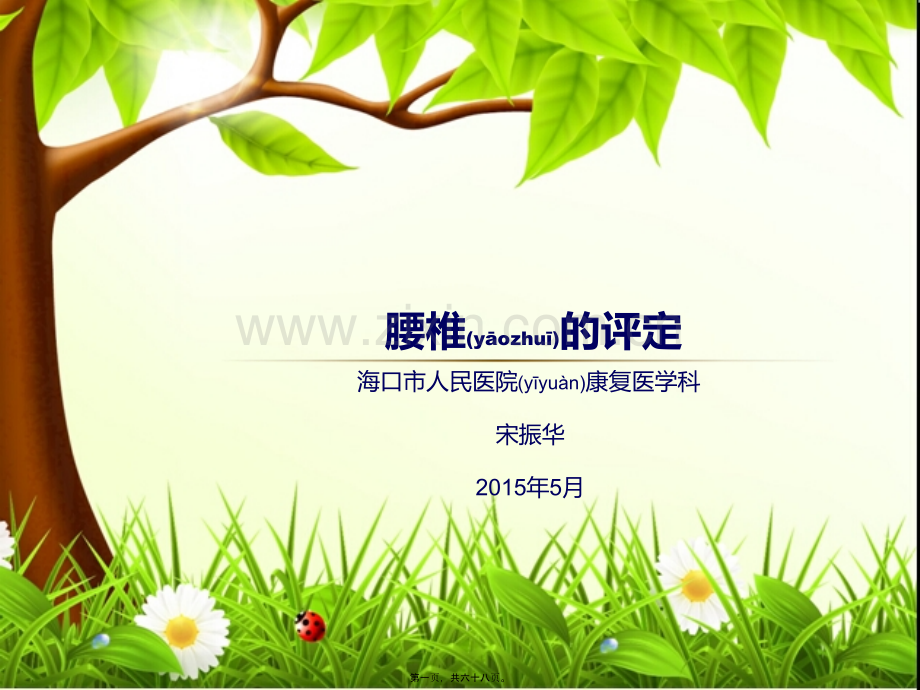 腰椎的康复评定1.ppt_第1页