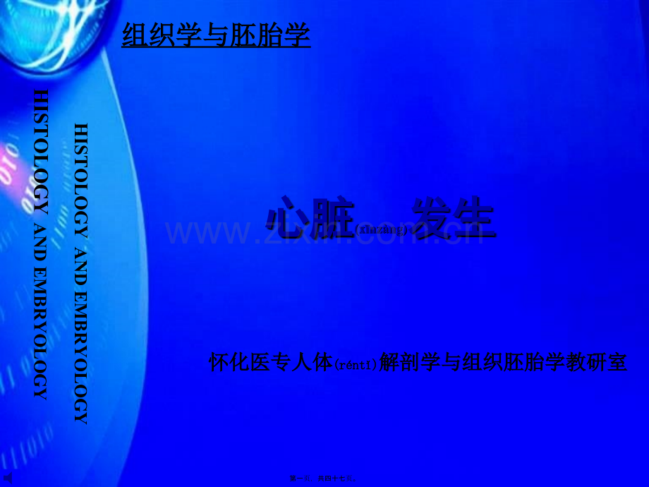 人体组织学和胚胎学(之心脏发生).ppt_第1页