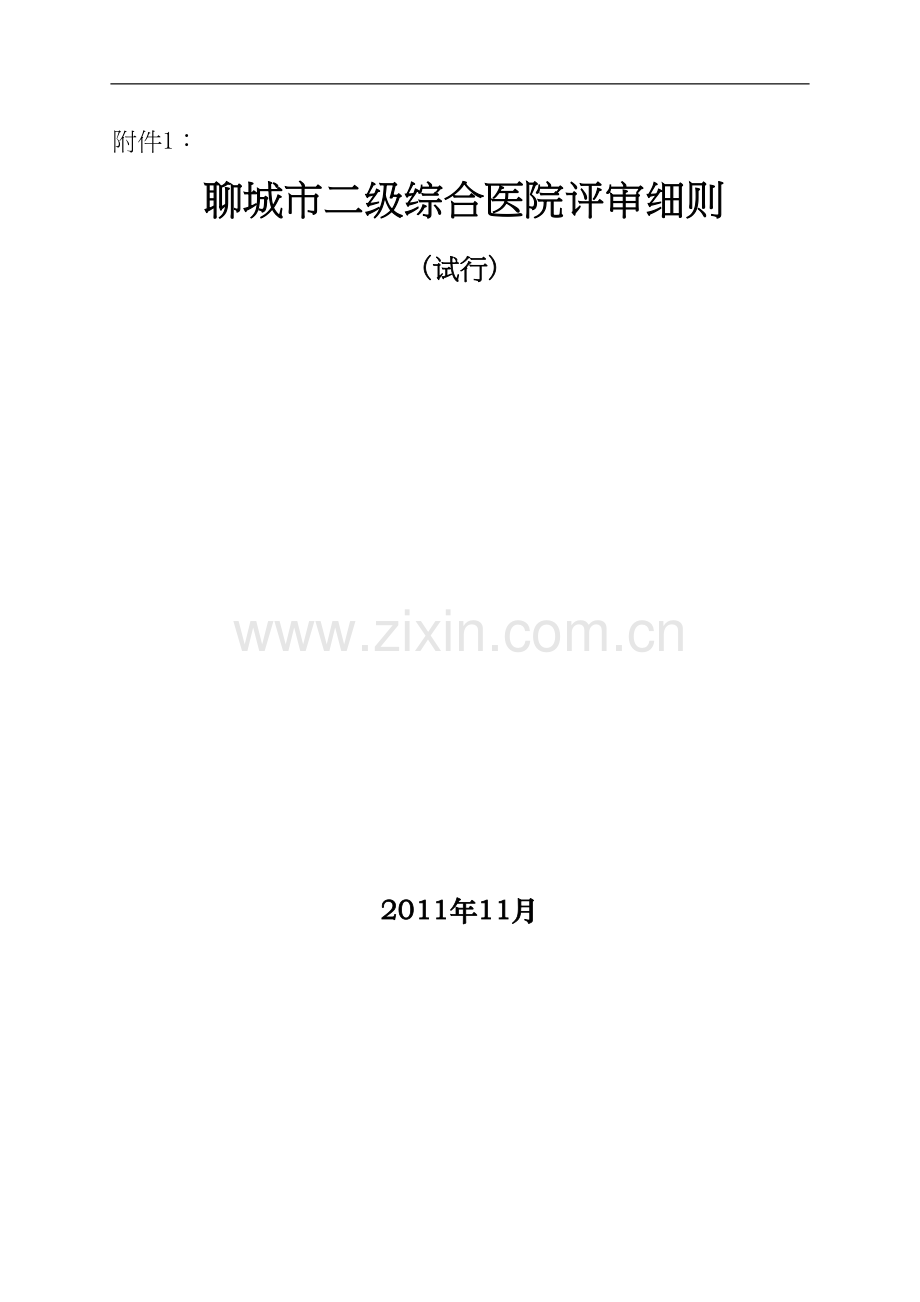 二级综合医院评审细则(试行).docx_第1页
