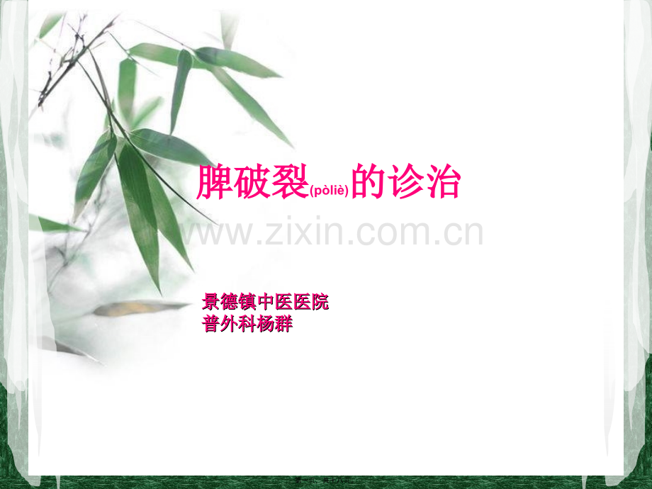 脾破裂的诊治.ppt_第1页