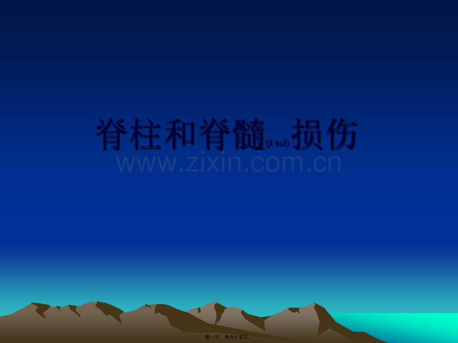 脊柱和骨盆骨折--正式版.ppt_第1页