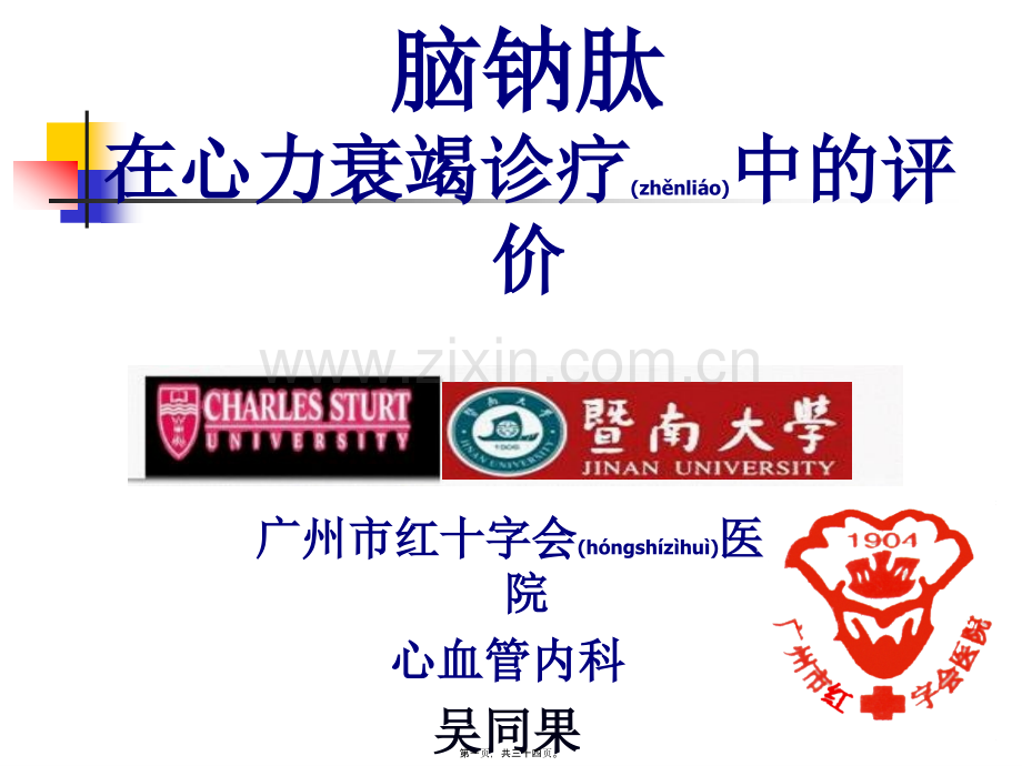 脑钠肽在心力衰竭诊疗中的评价.ppt_第1页