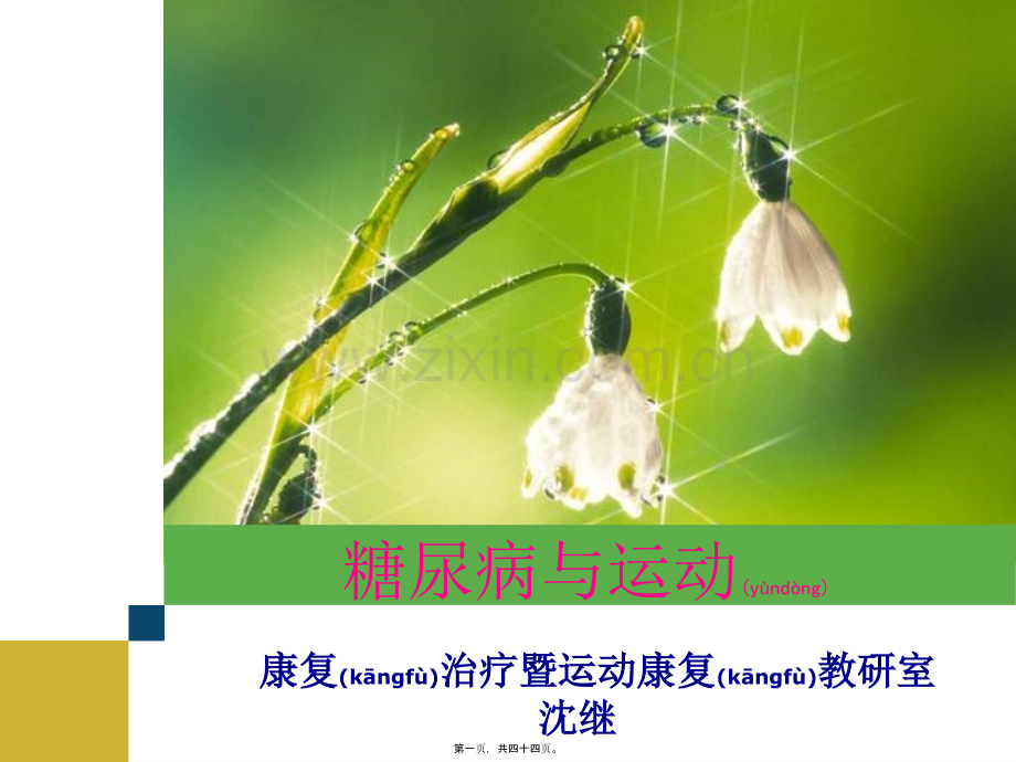 糖尿病与运动.ppt_第1页