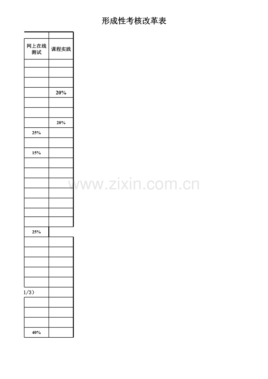 成绩考核方式表模板.xls_第3页