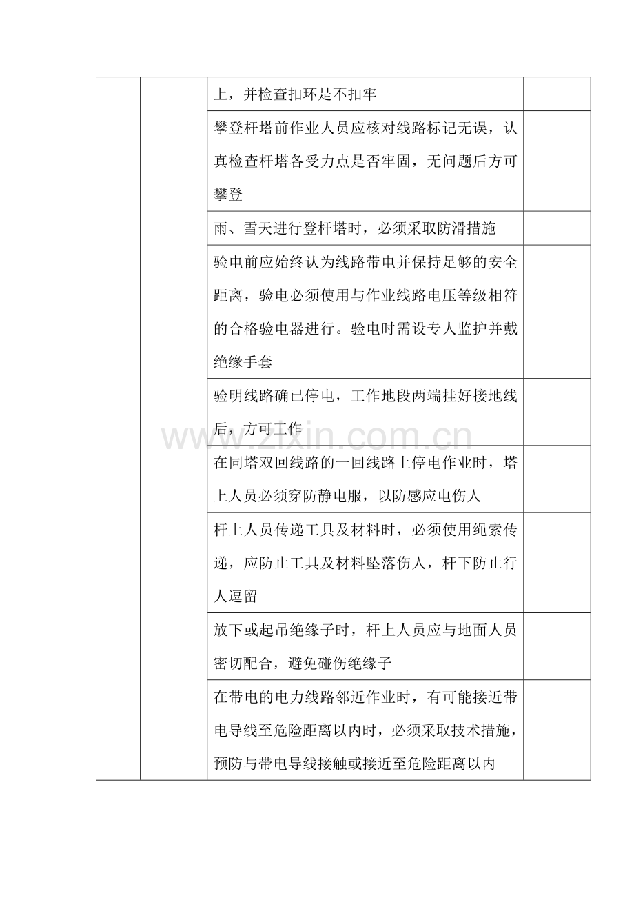 停电更换绝缘子作业安全检查表.docx_第2页