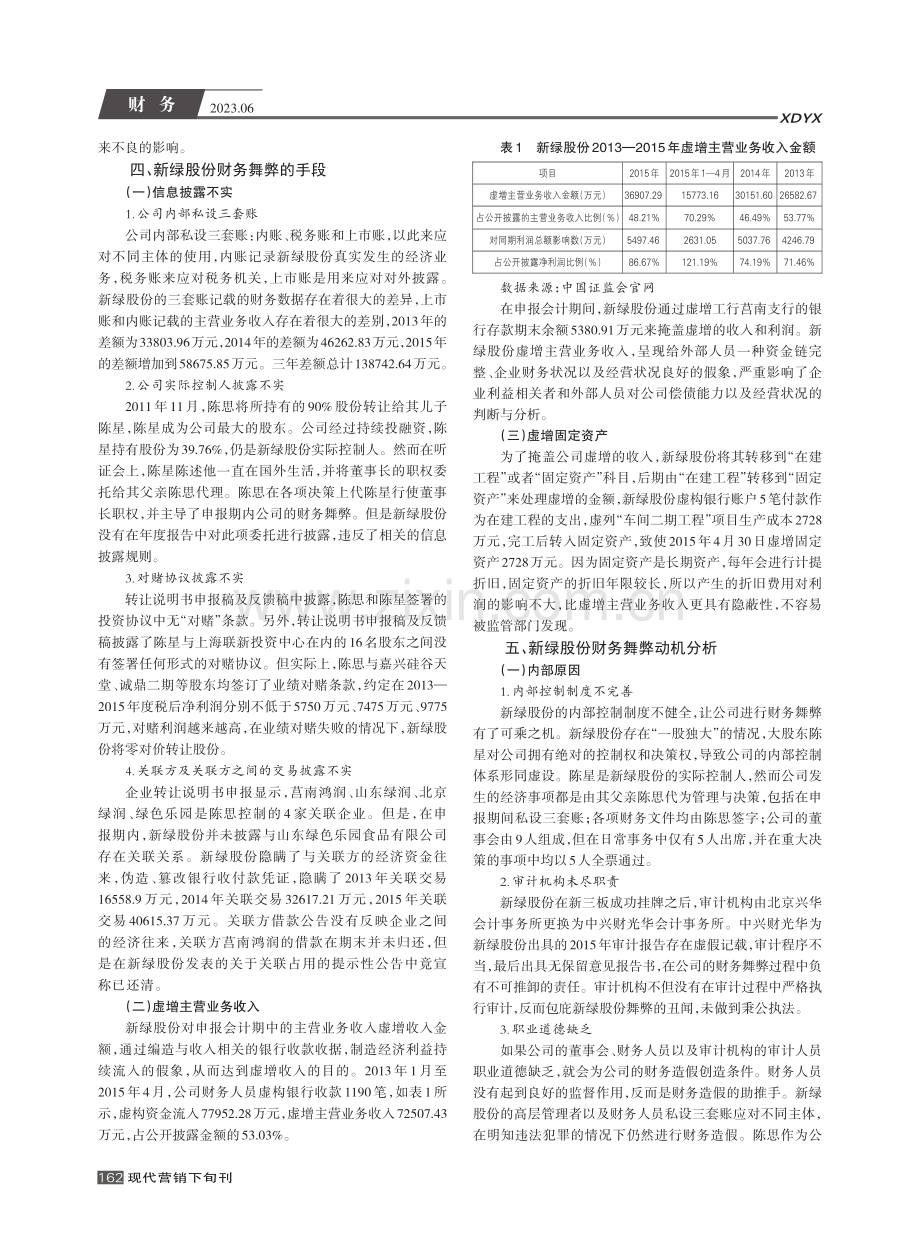 山东新绿食品财务舞弊案例分析_张瑞.pdf_第2页