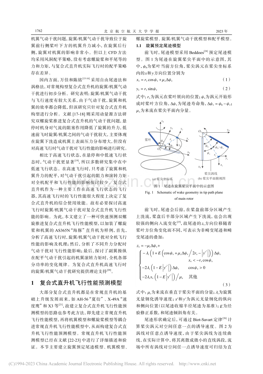 旋翼_机翼气动干扰对复合式直升机性能影响_杨克龙.pdf_第2页
