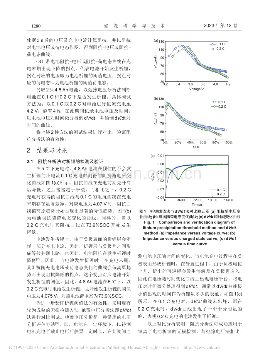阻抗分析法在锂离子电池析锂阈值检测中的应用_李奇松.pdf_第3页
