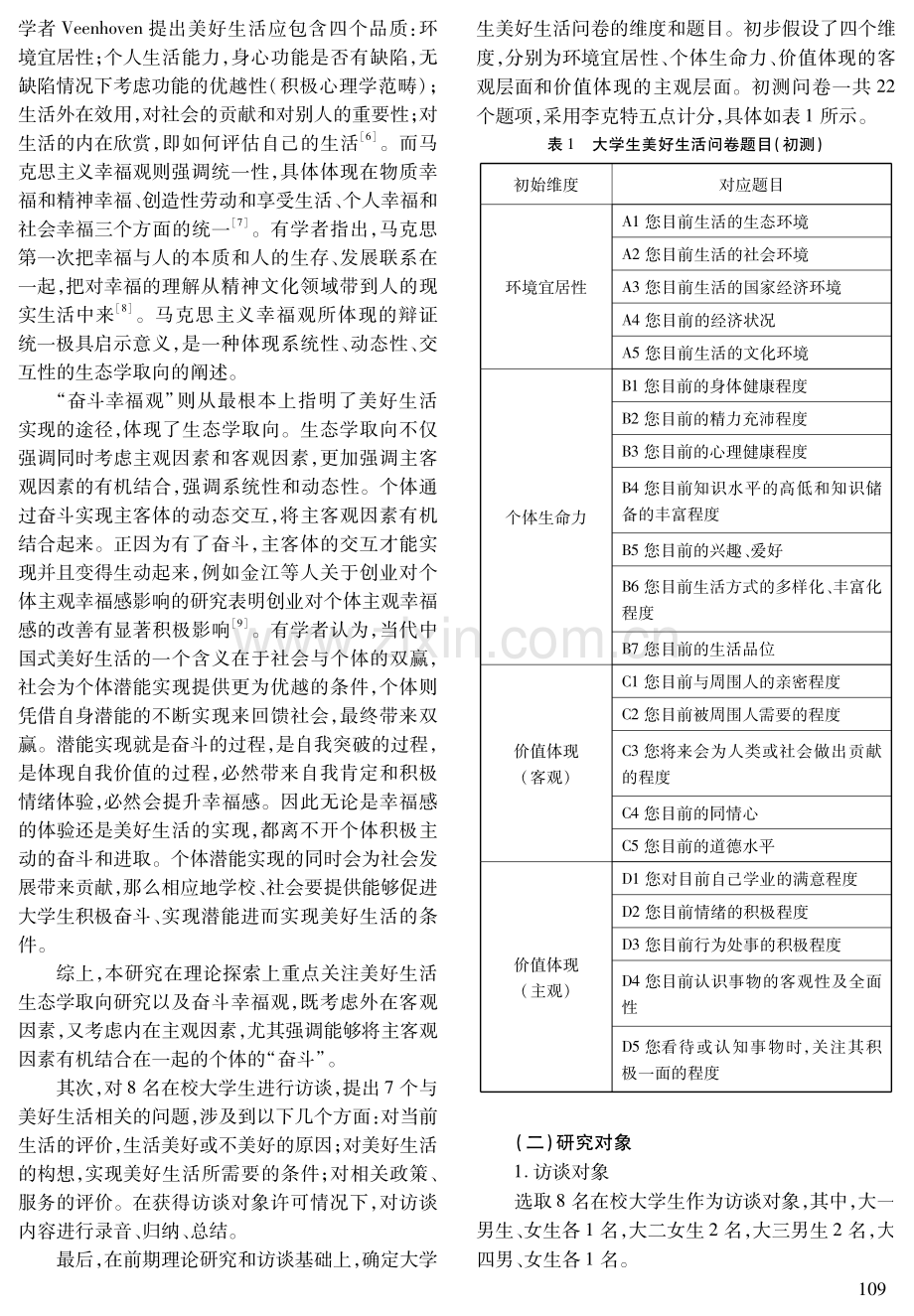 大学生美好生活问卷编制研究.pdf_第2页