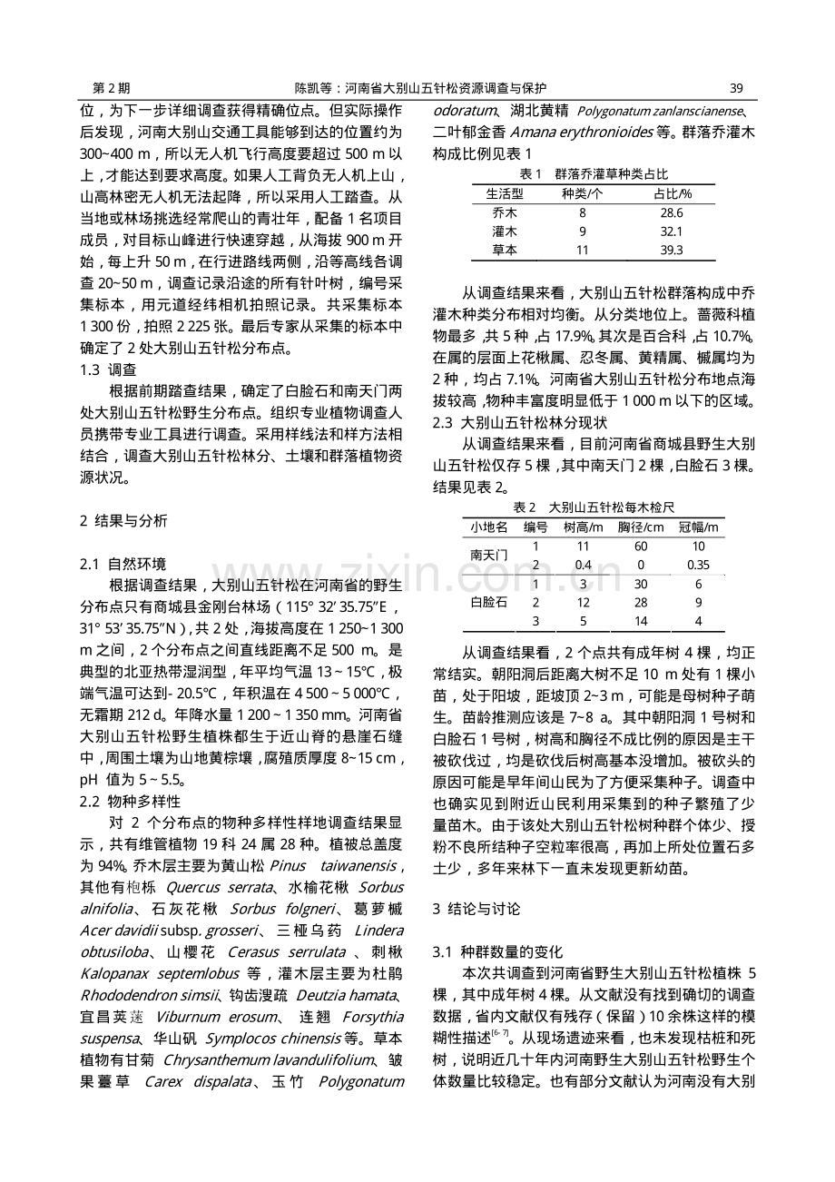 河南省大别山五针松资源调查与保护.pdf_第2页