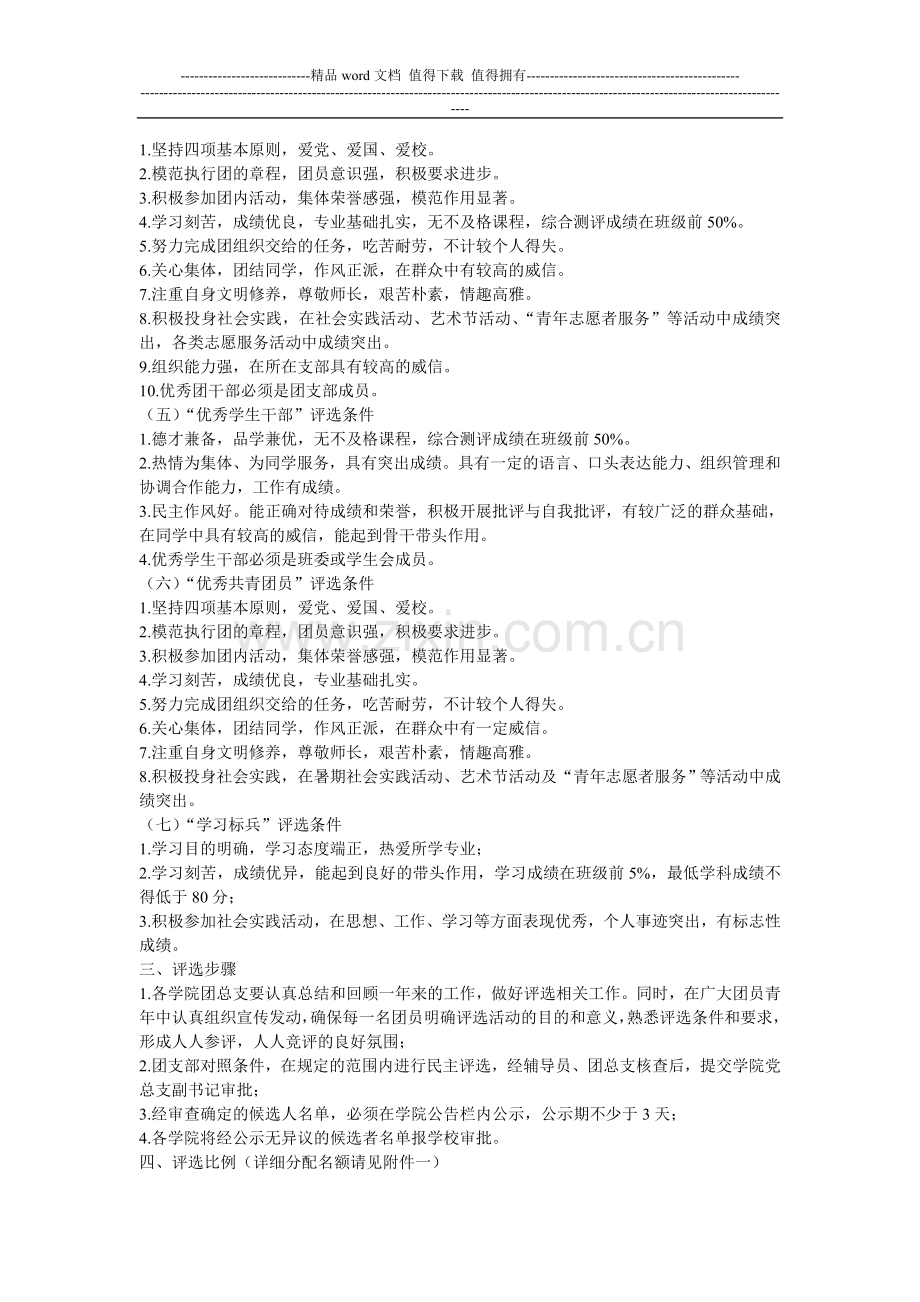 评选共青团工作先进集体和先进个人方案.doc_第2页