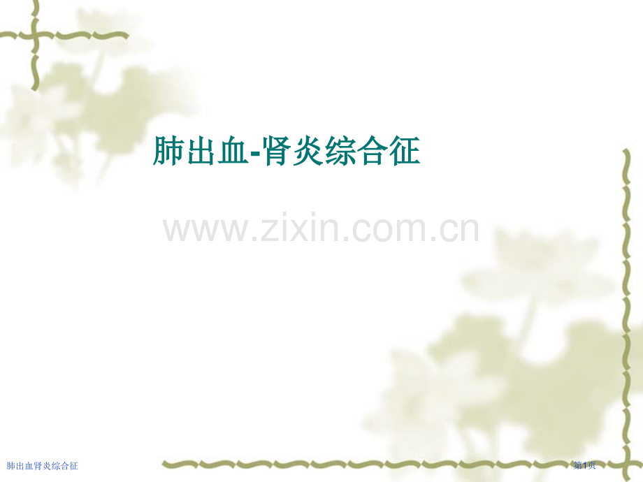 肺出血肾炎综合征.pptx_第1页
