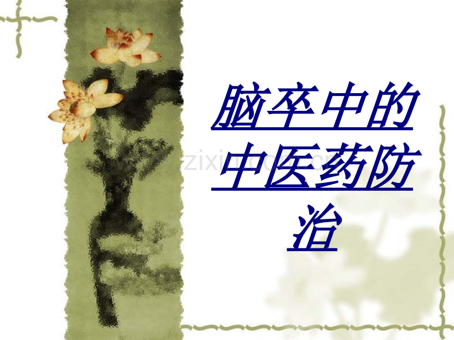 脑卒中的中医药防治讲义.ppt_第1页