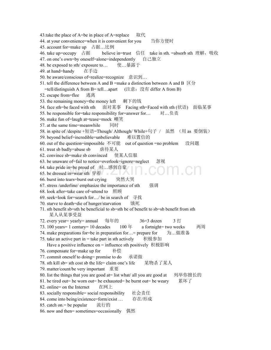 (完整)高考英语任务型阅读常考同义替换整理.doc_第2页