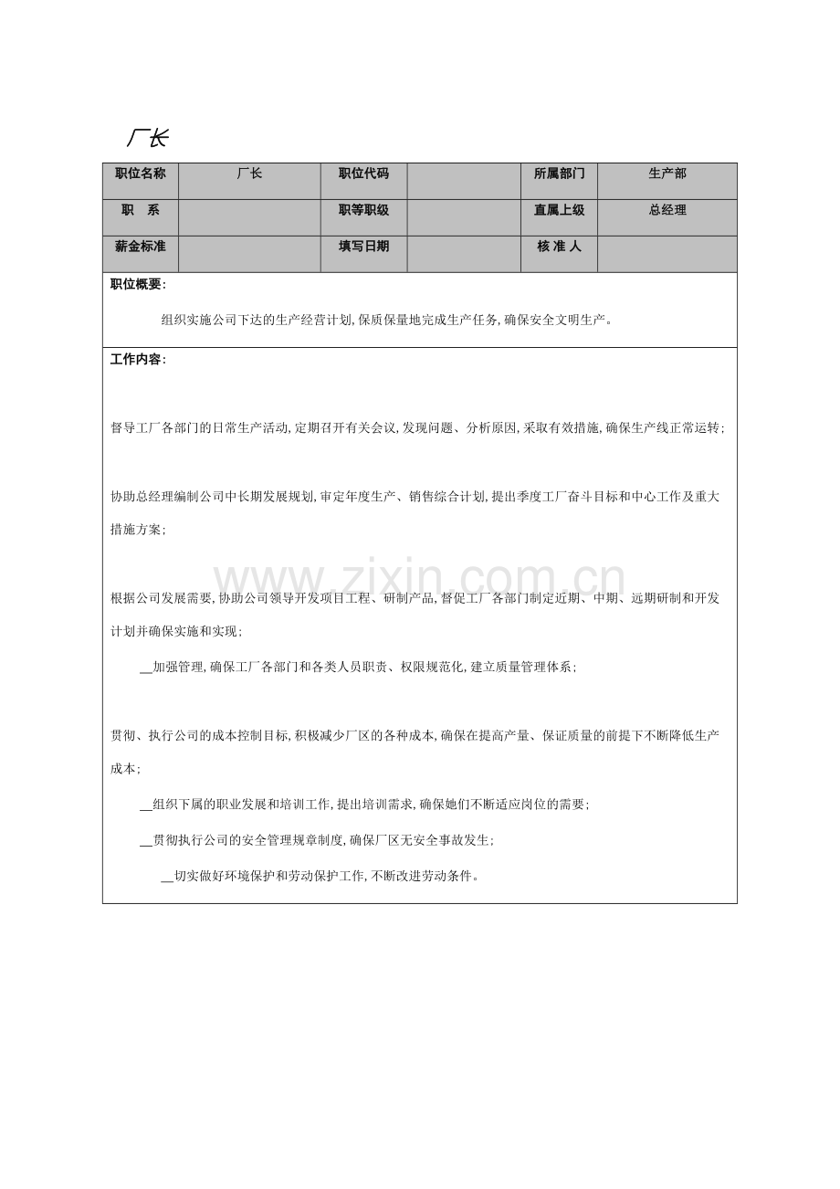 工厂厂长岗位说明书.doc_第2页